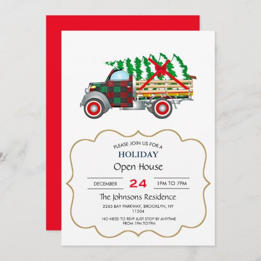クリスマストラック 招待状 (正面/裏面)