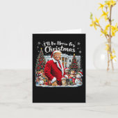 クリスマストランプおもしろいカにユーモアのある帰る カード (黄色い花)