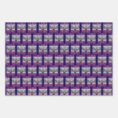 クリスマストランプおもしろいサンタハットに帰る ラッピングペーパーシート (正面3)