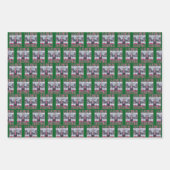 クリスマストランプおもしろいサンタハットに帰る ラッピングペーパーシート (正面2)