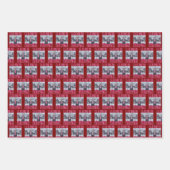 クリスマストランプおもしろいサンタハットに帰る ラッピングペーパーシート (正面)