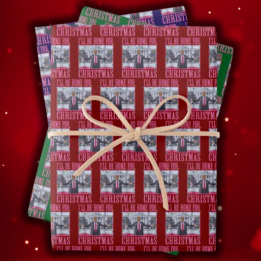 クリスマストランプおもしろいサンタハットに帰る ラッピングペーパーシート