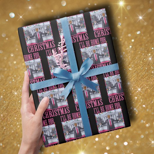 クリスマストランプおもしろいサンタハットに帰る ラッピングペーパー