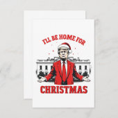 クリスマストランプが勝った成長のために家に帰る サンキューカード (正面/裏面)