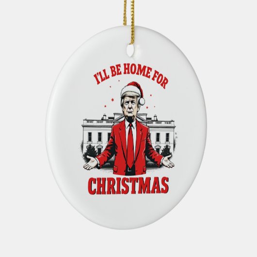 クリスマストランプが勝った成長のために家に帰る セラミックオーナメント (右)