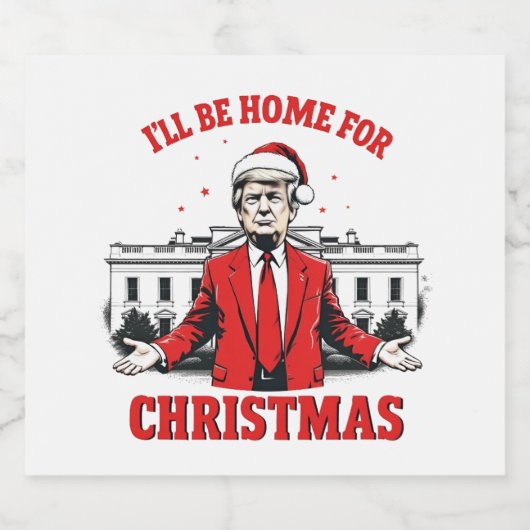 クリスマストランプが勝った成長のために家に帰る ビールラベル (シングルラベル)