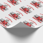 クリスマストランプが勝った成長のために家に帰る ラッピングペーパー (角)