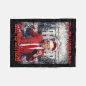 クリスマストランプのためのダディーズホーム1 フリースブランケット (正面(横))