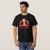 クリスマストランプのクリスマスに家に帰おもしろいる Tシャツ (正面フル)
