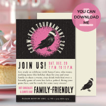 クリスマストランプのポーカーとゲームナイトクロウ招待状