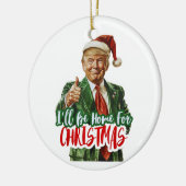 クリスマストランプの贈り物をおもしろい買いに帰る セラミックオーナメント (左)