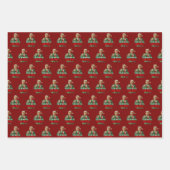 クリスマストランプの贈り物をおもしろい買いに帰る ラッピングペーパーシート (正面3)