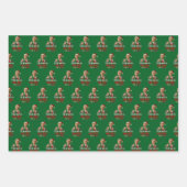 クリスマストランプの贈り物をおもしろい買いに帰る ラッピングペーパーシート (正面)