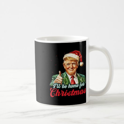 クリスマストランプクリスマスパジャマおもしろいスの家に コーヒーマグカップ (右)