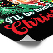 クリスマストランプクリスマスパジャマおもしろいスの家に ポスター (角)