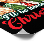 クリスマストランプクリスマスパジャマおもしろいスの家に ポスター (角)