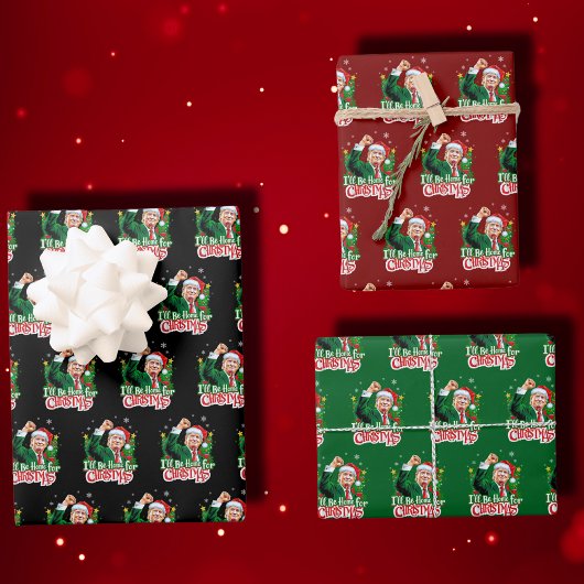 クリスマストランプサンタおもしろい2024に帰省 ラッピングペーパーシート