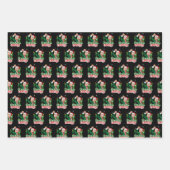 クリスマストランプサンタおもしろい2024に帰省 ラッピングペーパーシート (正面)