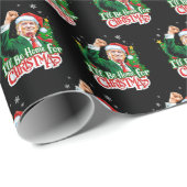 クリスマストランプサンタおもしろい2024に帰省 ラッピングペーパー (ロールコーナー)