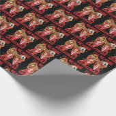 クリスマストランプサンタおもしろい2024に帰省 ラッピングペーパー (角)