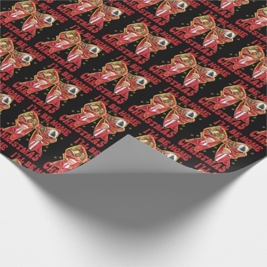 クリスマストランプサンタおもしろい2024に帰省 ラッピングペーパー (角)