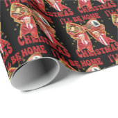 クリスマストランプサンタおもしろい2024に帰省 ラッピングペーパー (ロールコーナー)