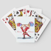 クリスマストランプサンタとギフトおもしろい- トランプ (裏面)