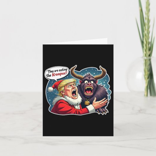 クリスマストランプサンタクロース彼ら食べはクリスマスのKrである カード (正面)