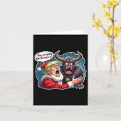 クリスマストランプサンタクロース彼ら食べはクリスマスのKrである カード (黄色い花)