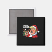 クリスマストランプサンタ食べクロース彼らはクリスマスのRe マグネット (正面/裏面)
