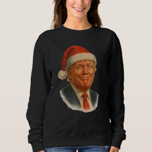 クリスマストランプフェイスサンタ面白いXmasミーム スウェットシャツ