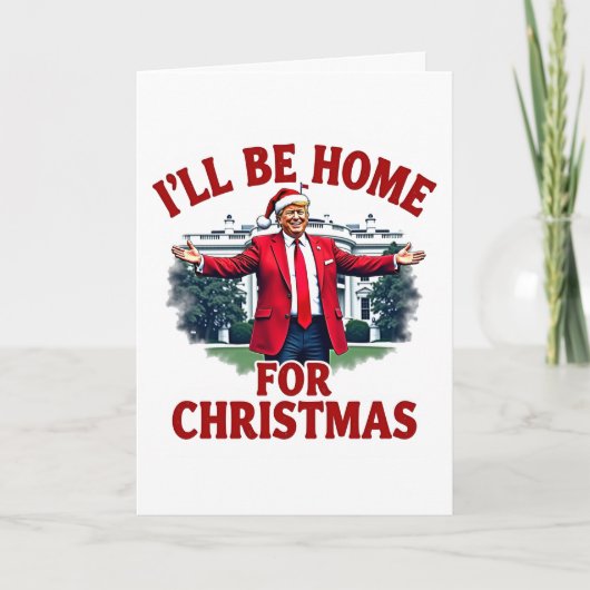 クリスマストランプ大統領の家に シーズンカード (正面)