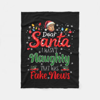 クリスマストランプ親愛サンタ偽ニュースおもしろいクリスマス フリースブランケット