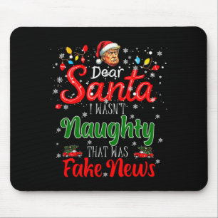 クリスマストランプ サンタからの手紙 フェイクニュース 楽しい クリスマス 私 マウスパッド