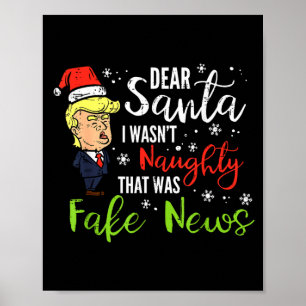 クリスマストランプ サンタ様へ フェイクニュース おもしろ クリスマス ポスター