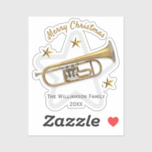 クリスマストランペットスター音楽好きのためのパーソナライズデザイン