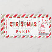 クリスマストリップトゥパリギフトチケット券 招待状 (正面/裏面)