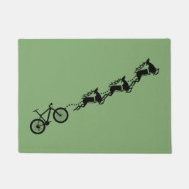 クリスマストリトウマ自転車 おもしろサンタ �門マット ドアマット