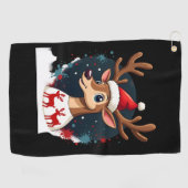 クリスマストリトウモリ ゴルフタオル (横)