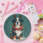 クリスマストリノスイス犬 ペーパープレート (パーティー)