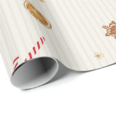 クリスマストリーツジンジャーブレッド+キャンディーケーン ラッピングペーパー (ロールコーナー)