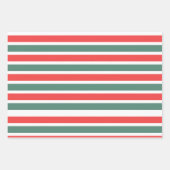 クリスマストリートとストライプ ラッピングペーパーシート (正面)