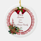 クリスマストリートオーナメントジンジャーブレッドマン セラミックオーナメント (裏面)