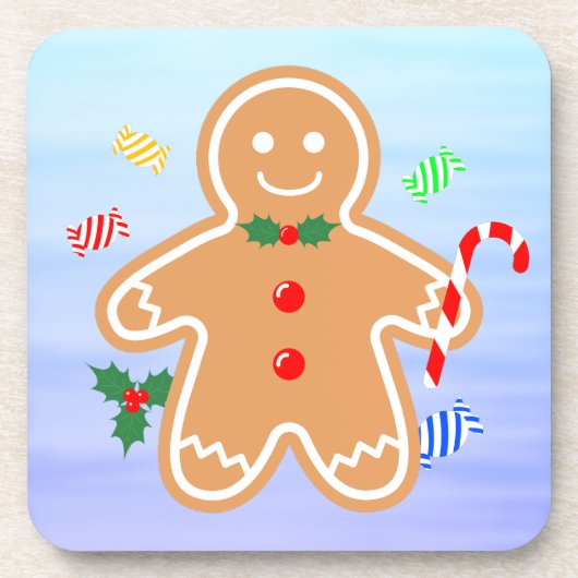 クリスマストリートジンジャーブレッドマンキャンディケーン コースター (正面)