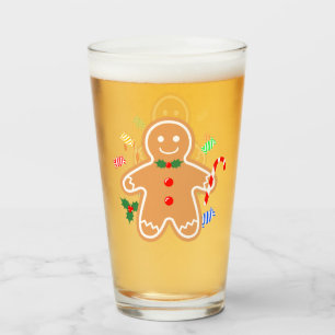 クリスマストリートジンジャーブレッドマンキャンディケーン タンブラーグラス