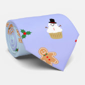 クリスマストリートジンジャーブレッドマンキャンディケーン ネクタイ (ロール)