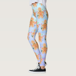 クリスマストリートジンジャーブレッドマンキャンディケーン レギンス