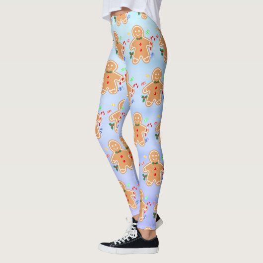 クリスマストリートジンジャーブレッドマンキャンディケーン レギンス (左)