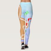 クリスマストリートジンジャーブレッドマンキャンディケーン レギンス (裏面)