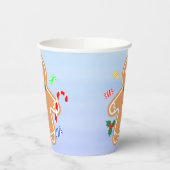 クリスマストリートジンジャーブレッドマンキャンディケーン 紙コップ (左)